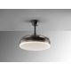 Lustre cu ventilator - Lustra LED cu Ventilator si telecomanda, lame retractabile Vento negru/bronz