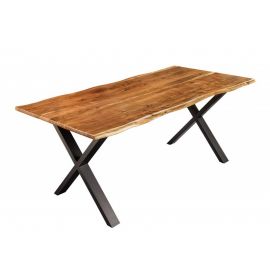 Mese dining - Masa design industrial vintage Mammut X 180cm, salcam