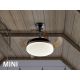 Lustre cu ventilator - Lustra LED cu Ventilator si telecomanda, lame retractabile Mini Vento negru/bronz