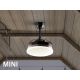 Lustre cu ventilator - Lustra LED cu Ventilator si telecomanda, lame retractabile Mini Vento negru/bronz