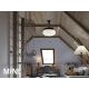 Lustre cu ventilator - Lustra LED cu Ventilator si telecomanda, lame retractabile Mini Vento negru/bronz