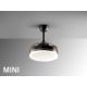 Lustre cu ventilator - Lustra LED cu Ventilator si telecomanda, lame retractabile Mini Vento negru/bronz