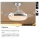 Lustre cu ventilator - Lustra LED cu Ventilator si telecomanda, lame retractabile HERON alb/auriu