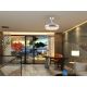 Lustre cu ventilator - Lustra LED cu Ventilator si telecomanda, lame retractabile HERON alb/auriu