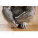 Masute Living - Masuta auxiliara design unicat Kong 45cm, argintiu