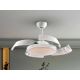 Lustre cu ventilator - Lustra LED cu Ventilator si telecomanda, lame retractabile Enzo alb