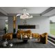 Lustre cu ventilator - Lustra LED cu Ventilator si telecomanda, lame retractabile Enzo alb