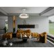 Lustre cu ventilator - Lustra LED cu Ventilator si telecomanda, lame retractabile Enzo alb