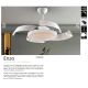 Lustre cu ventilator - Lustra LED cu Ventilator si telecomanda, lame retractabile Enzo alb