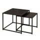 Masute Living - Set de 2 masute design industrial Slim Line 50cm, negru