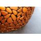 Masute Living - Masuta decorativa Stone Mosaic 72cm, cupru