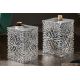 Masute Living - Set de 2 masute laterale Leaf argintiu