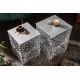 Masute Living - Set de 2 masute laterale Leaf argintiu