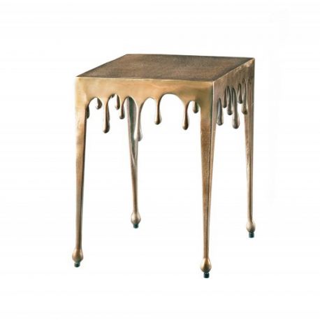 Masute Living - Masuta deosebita design picatura Liquid Line S 45cm, auriu
