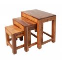 Set de 3 masute din lemn Monsoon Sheesham