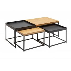 Masute Living - Set de 3 masute design industrial Loft