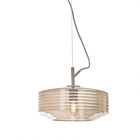 Pendule, Lustre suspendate - Lustra/Pendul design decorativ Verona ribbed, amber