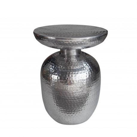 Masute Living - Masuta auxiliara design unicat Orient 36cm argintiu