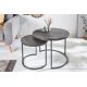 Masute Living - Set de 2 masute design industrial Elements Mango gri