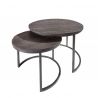 Set de 2 masute design industrial Elements Mango gri
