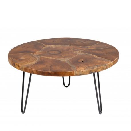 Masute Living - Masuta design industrial Mosaik 70cm Teak