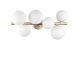 Lustra aplicata design modern Perlage pl6 alama/alb