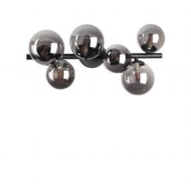 Lustre aplicate - Lustra aplicata design modern Perlage pl6 negru/fumuriu