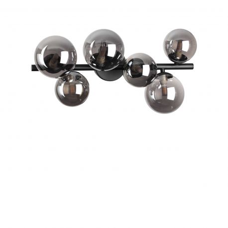 Lustre aplicate - Lustra aplicata design modern Perlage pl6 negru/fumuriu