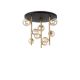 Lustre aplicate - Lustra aplicata design modern Perlage pl9 negru/alama/amber