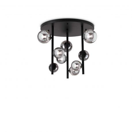 Lustre aplicate - Lustra aplicata design modern Perlage pl9 negru/fumuriu