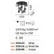Lustre aplicate - Lustra aplicata design modern Perlage pl9 negru/fumuriu