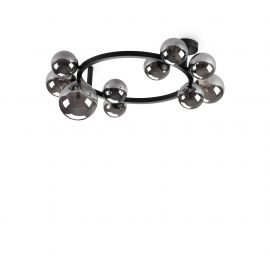 Lustre aplicate - Lustra aplicata design modern Perlage pl10 negru/fumuriu
