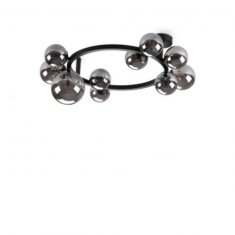 Lustre aplicate - Lustra aplicata design modern Perlage pl10 negru/fumuriu