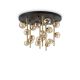 Lustre aplicate - Lustra aplicata design modern Perlage pl18 negru/alama/amber