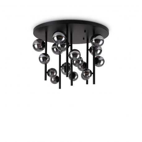 Lustre aplicate - Lustra aplicata design modern Perlage pl18 negru/fumuriu