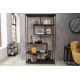 Biblioteci-Rafturi - Raft design industrial Slim Line 185x115cm, negru