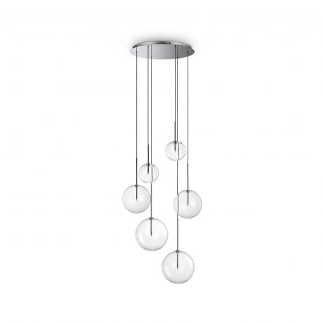 Pendule, Lustre suspendate - Lustra suspendata design modern Equinoxe sp6 crom/transparent
