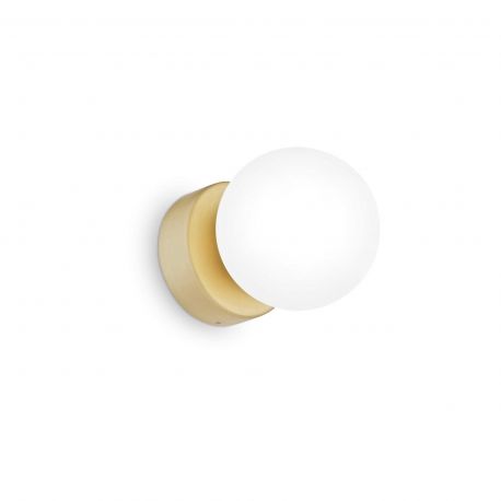 Aplice, corpuri de iluminat pentru pereti - Aplica perete moderna stil minimalist Perlage ap1 amber/alb