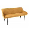 Bancheta tapitata design modern Turin 160cm, catifea galbena