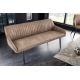 Banchete-Tabureti - Bancheta tapitata design modern Turin 160cm, microfibra taupe