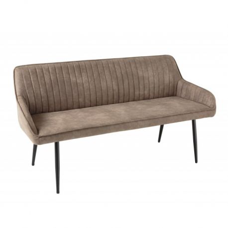 Banchete-Tabureti - Bancheta tapitata design modern Turin 160cm, microfibra taupe