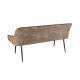 Banchete-Tabureti - Bancheta tapitata design modern Turin 160cm, microfibra taupe