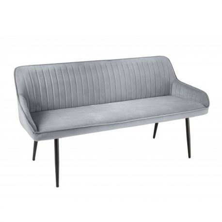 Banchete-Tabureti - Bancheta tapitata design modern Turin 160cm, gri argintiu