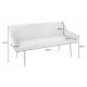 Banchete-Tabureti - Bancheta tapitata design modern Turin 160cm, gri argintiu