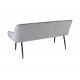 Banchete-Tabureti - Bancheta tapitata design modern Turin 160cm, gri argintiu