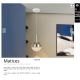 Pendule, Lustre suspendate - Pendul LED design modern Matices alb/fumuriu