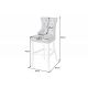 Scaune Bar - Scaun de bar stil baroc Castle Deluxe, albastru regal