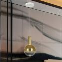 Pendul LED design modern Matices alb/auriu