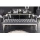 Banchete-Tabureti - Banca de bar stil baroc Castle Deluxe 165cm, gri