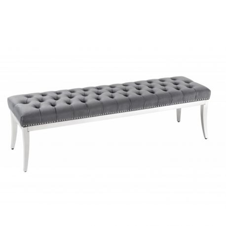Banchete-Tabureti - Banca de bar stil baroc Castle Deluxe 165cm, gri